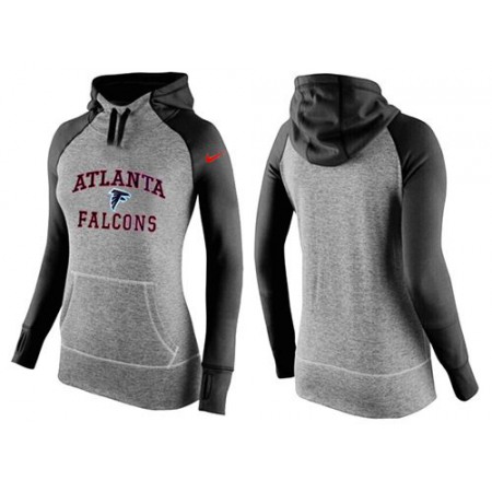 Women's Nike Atlanta Falcons Performance Hoodie Grey & Black_2