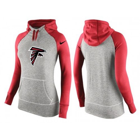 Women's Nike Atlanta Falcons Performance Hoodie Grey & Red_2