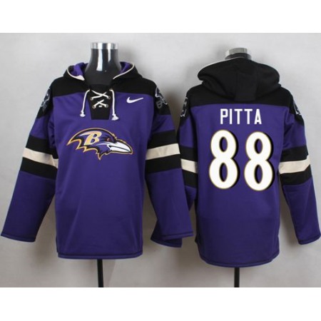 Nike Ravens #88 Dennis Pitta Purple Player Pullover NFL Hoodie