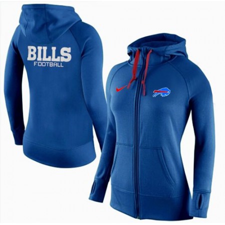 Women's Nike Buffalo Bills Full-Zip Performance Hoodie Blue