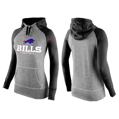 Women's Nike Buffalo Bills Performance Hoodie Grey & Black