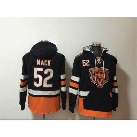 Men's Chicago Bears #52 Khalil Mack Black Ageless Must-Have Lace-Up Pullover Hoodie