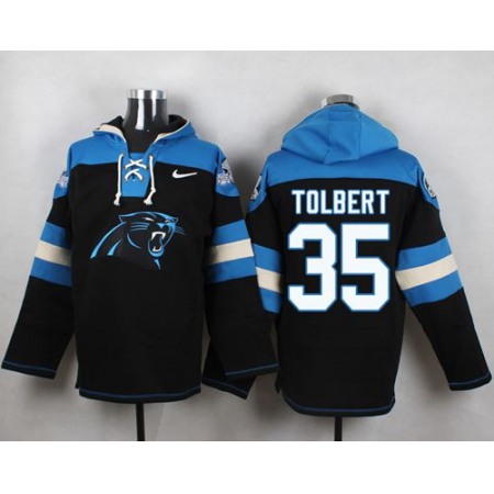 Nike Panthers #35 Mike Tolbert Black Player Pullover NFL Hoodie