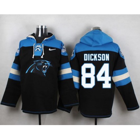 Nike Panthers #84 Ed Dickson Black Player Pullover NFL Hoodie