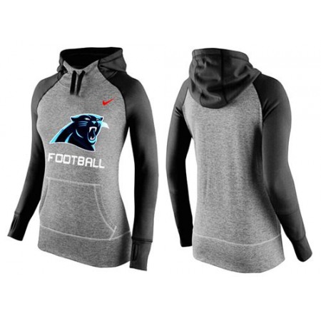 Women's Nike Carolina Panthers Performance Hoodie Grey & Black