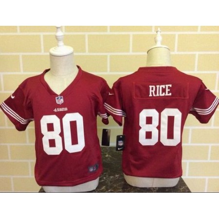 Toddler Nike 49ers #80 Jerry Rice Red Team Color Stitched NFL Elite Jersey