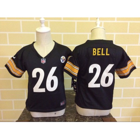 Toddler Nike Pittsburgh Steelers #26 Le'Veon Bell Black Stitched NFL Jersey
