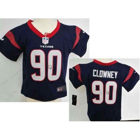 Toddler Nike Texans #90 Jadeveon Clowney Navy Blue Team Color Stitched NFL Elite Jersey