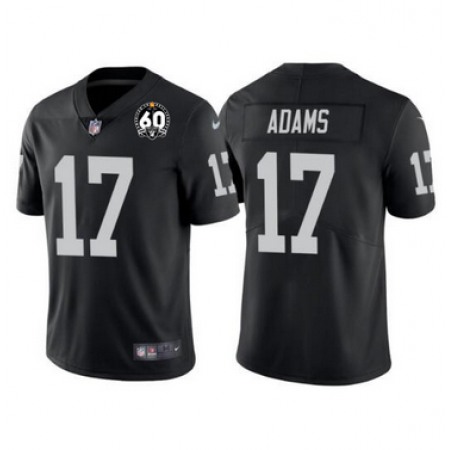 Toddlers Las Vegas Raiders #17 Davante Adams Black With 60th Anniversary Patch Vapor Limited Stitched Jersey