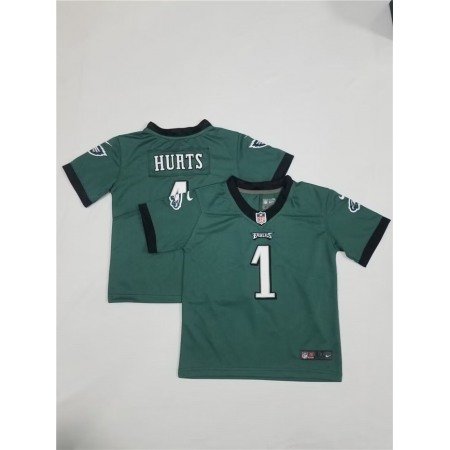 Toddlers Philadelphia Eagles #1 Jalen Hurts Green Vapor Untouchable Stitched Football Jersey