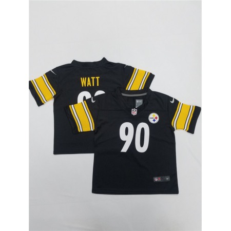 Toddlers Pittsburgh Steelers #90 T. J. Watt Black Vapor Untouchable Limited Stitched NFL Jersey