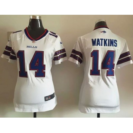 Nike Bills #14 Sammy Watkins White Women's Stitched NFL Elite Jersey