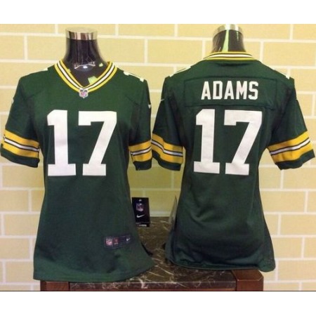 Nike Packers #17 Davante Adams Green Team Color Women's Stitched NFL Elite Jersey