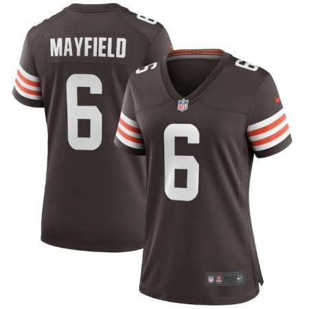 Women's Cleveland Browns #6 Baker Mayfield 2020 New Brown Stitched Jersey(Run Small)