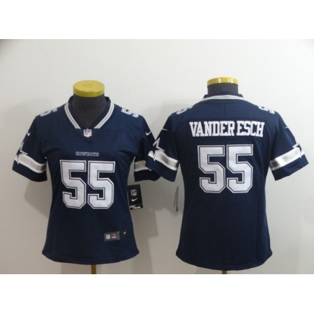 Women's Dallas Cowboys #55 Leighton Vander Esch Navy Blue Vapor Untouchable Limited Stitched NFL Jersey