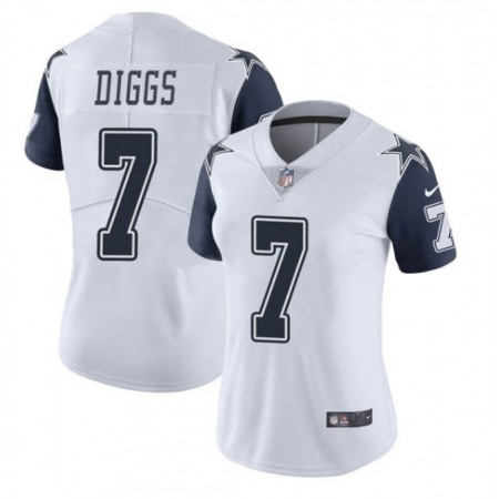 Women's Dallas Cowboys #7 Trevon Diggs White Vapor Untouchable Limited Stitched Jersey(Run Small)