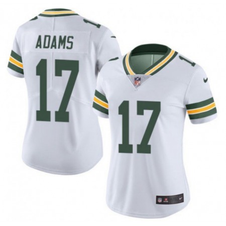 Women's Green Bay Packers #17 Davante Adams White Vapor Untouchable Limited Stitched Jersey(Run Small)