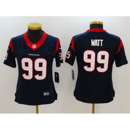 Women's Houston Texans #99 J.J. Watt Navy Vapor Untouchable Limited Stitched NFL Jersey