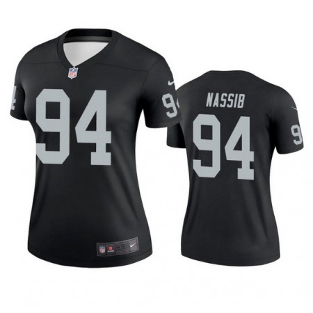 Women's Las Vegas Raiders #94 Carl Nassib Black Vapor Untouchable Limited Stitched Jersey(Run Small)