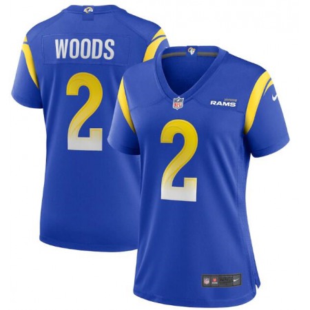 Women's Los Angeles Rams #2 Robert Woods Royal Vapor Untouchable Limited Stitched Jersey(Run Small)