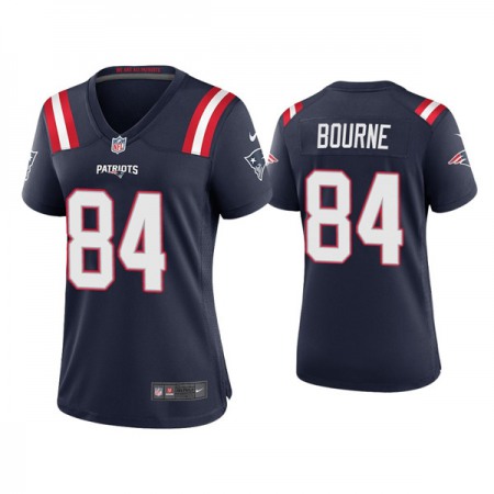 Women's New England Patriots #84 Kendrick Bourne Navy Vapor Untouchable Limited Stitched Jersey