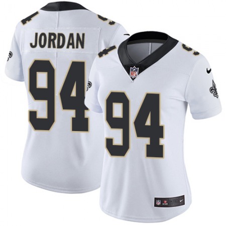 Women's New Orleans Saints #94 Cameron Jordan White Vapor Untouchable Limited Stitched Jersey(Run Small)