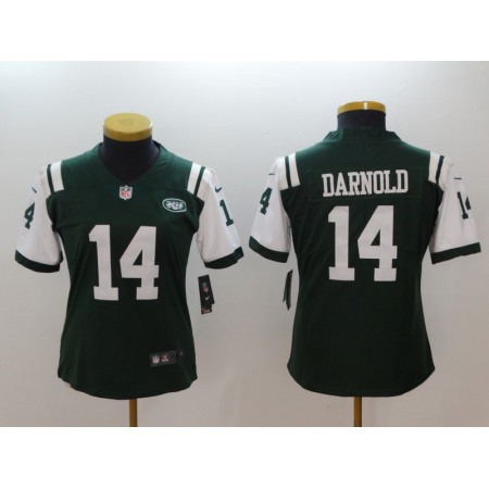 Women's NFL New York Jets #14 Sam Darnold Green 2018 Draft First Round Vapor Untouchable Limited Stitched Jersey