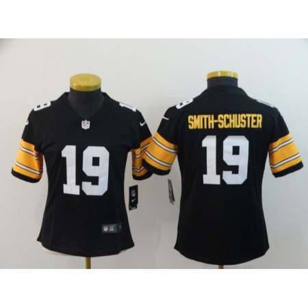 Women's NFL Pittsburgh Steelers #19 JuJu Smith-Schuster Black Vapor Untouchable Limited Stitched Jersey