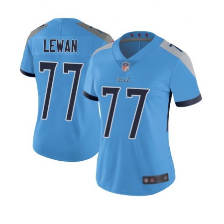 Women's Tennessee Titans #77 Taylor Lewan Light Blue Vapor Untouchable Limited Stitched Football Jersey(Run Small)