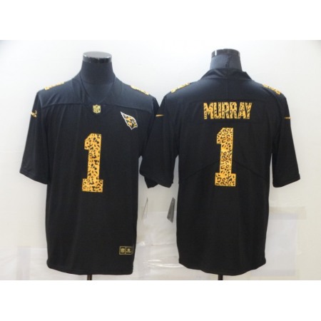 Men's Arizona Cardinals #1 Kyler Murray 2020 Black Leopard Print Fashion Limited Stitched Jersey