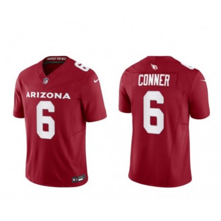 Men's Arizona Cardinals #6 James Conner Red 2023 F.U.S.E. Vapor Untouchable Limited Stitched Football Jersey