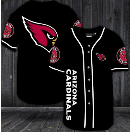 Men's Arizona Cardinals Black Baseball Jersey Shirt