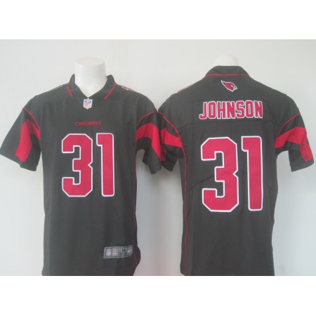 Men's Nike Arizona Cardinals #31 David Johnson Black Limited Rush Stitched NFL Jersey