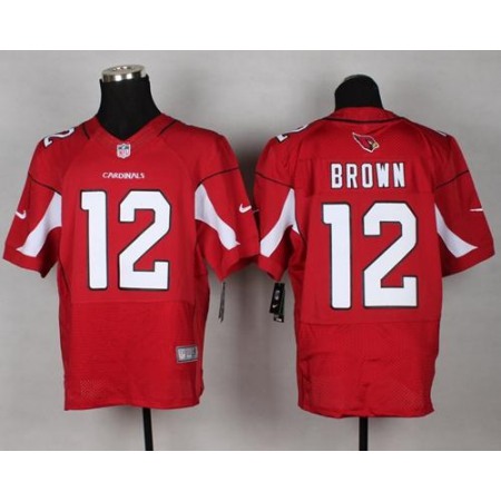 Nike Cardinals #12 John Brown Red Team Color Men's Stitched NFL Elite Jersey