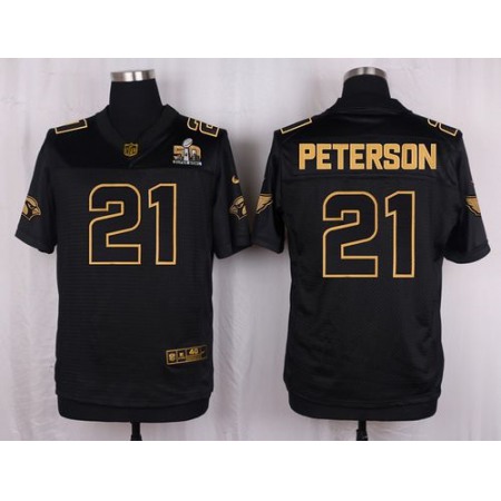 Nike Cardinals #21 Patrick Peterson Black Pro Line Gold Collection Men's Stitched NFL Elite Jersey
