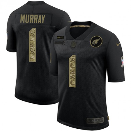 Men's Arizona Cardinals #1 Kyler Murray 2020 Black Camo Salute To Service Stitched Jersey