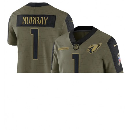 Men's Arizona Cardinals #1 Kyler Murray 2021 Olive Salute To Service Limited Stitched Jersey