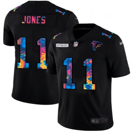Men's Atlanta Falcons #11 Julio Jones 2020 Black Crucial Catch Limited Stitched Jersey