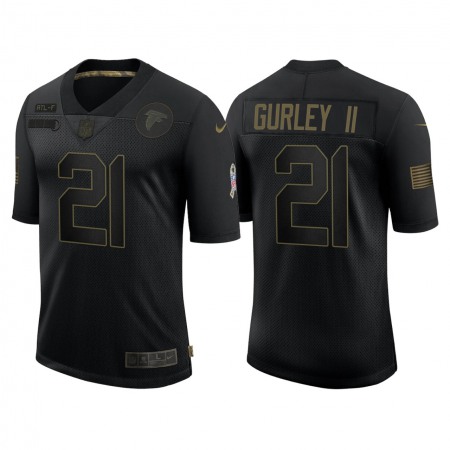 Men's Atlanta Falcons #21 Todd Gurley II 2020 Black Salute To Service Limited Stitched Jersey