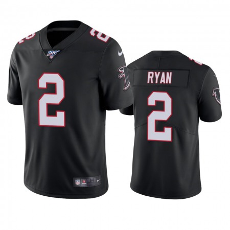 Men's Atlanta Falcons #2 Matt Ryan Black 2019 100th Season Vapor Untouchable Limited Stitched NFL Jersey