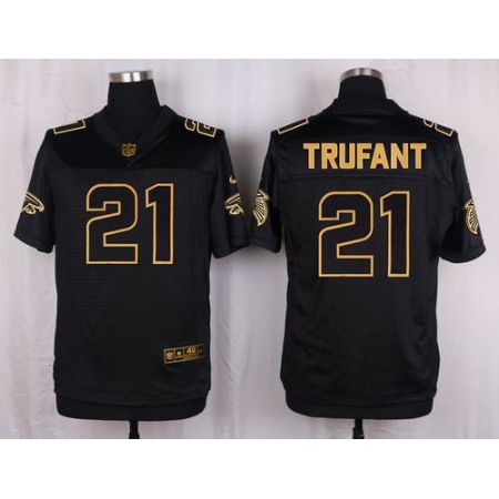 Nike Falcons #21 Desmond Trufant Black Men's Stitched NFL Elite Pro Line Gold Collection Jersey