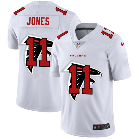 Men's Atlanta Falcons #11 Julio Jones White Shadow Logo Limited Stitched Jersey