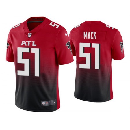 Men's Atlanta Falcons #51 Alex Mack New Red Vapor Untouchable Limited Stitched Jersey