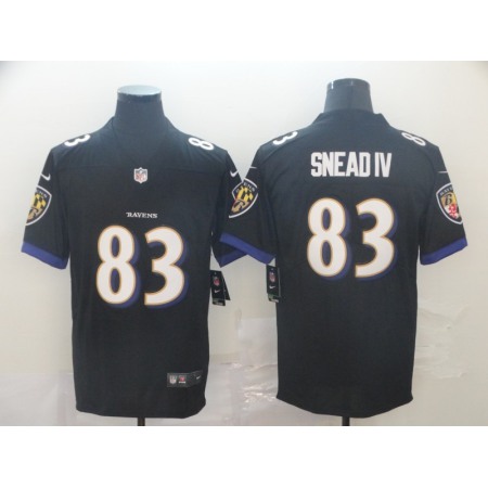 Men's Baltimore Ravens #83 Willie Snead IV Black Vapor Untouchable NFL Jersey