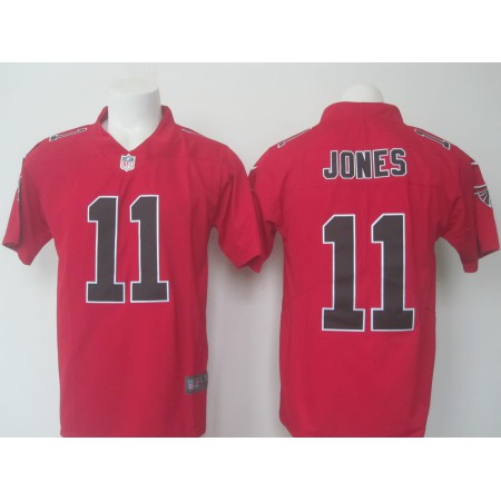 Men's Nike Falcons #11 Julio Jones Red Limited Rush Stitched NFL Jersey