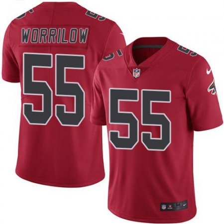 Nike Falcons #55 Paul Worrilow Red Men's Stitched NFL Limited Rush Jersey