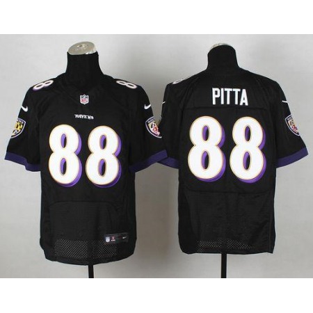 Nike Ravens #88 Dennis Pitta Black Alternate Men's Stitched NFL Elite Jersey