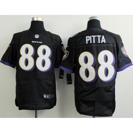 Nike Ravens #88 Dennis Pitta Black Alternate Men's Stitched NFL New Elite Jersey
