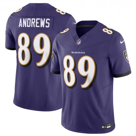 Men's Baltimore Ravens #89 Mark Andrews Purple 2023 F.U.S.E Vapor Jersey