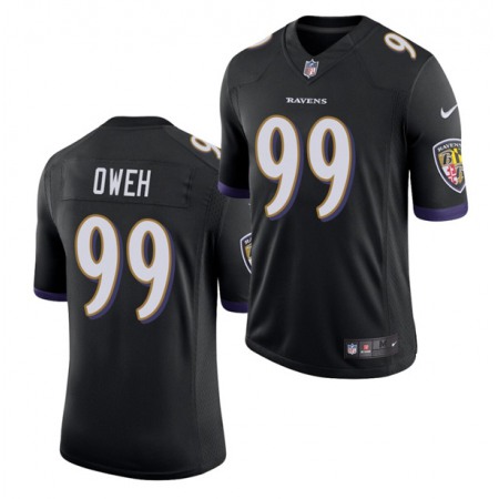 Men's Baltimore Ravens #99 Jayson Oweh Black 2021 Vapor Untouchable Limited Stitched Jersey
